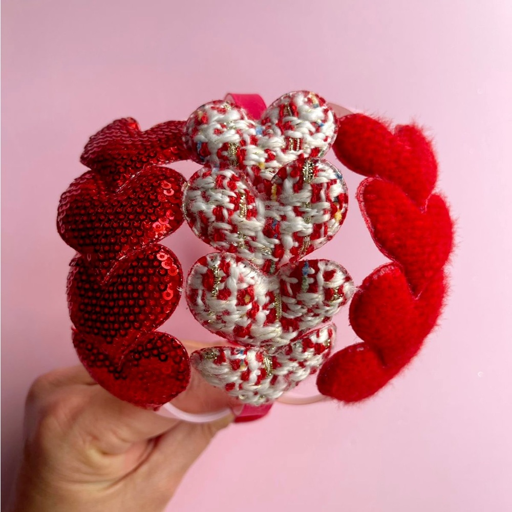 Fabric Heart Headbands